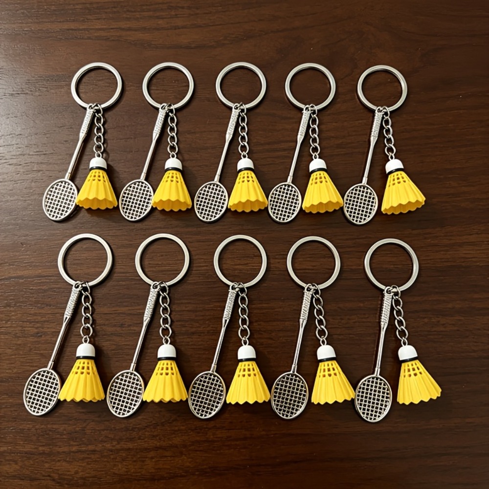 Badminton Event - 5/10/20Pcs Set Gantungan Kunci Bulu Tangkis
