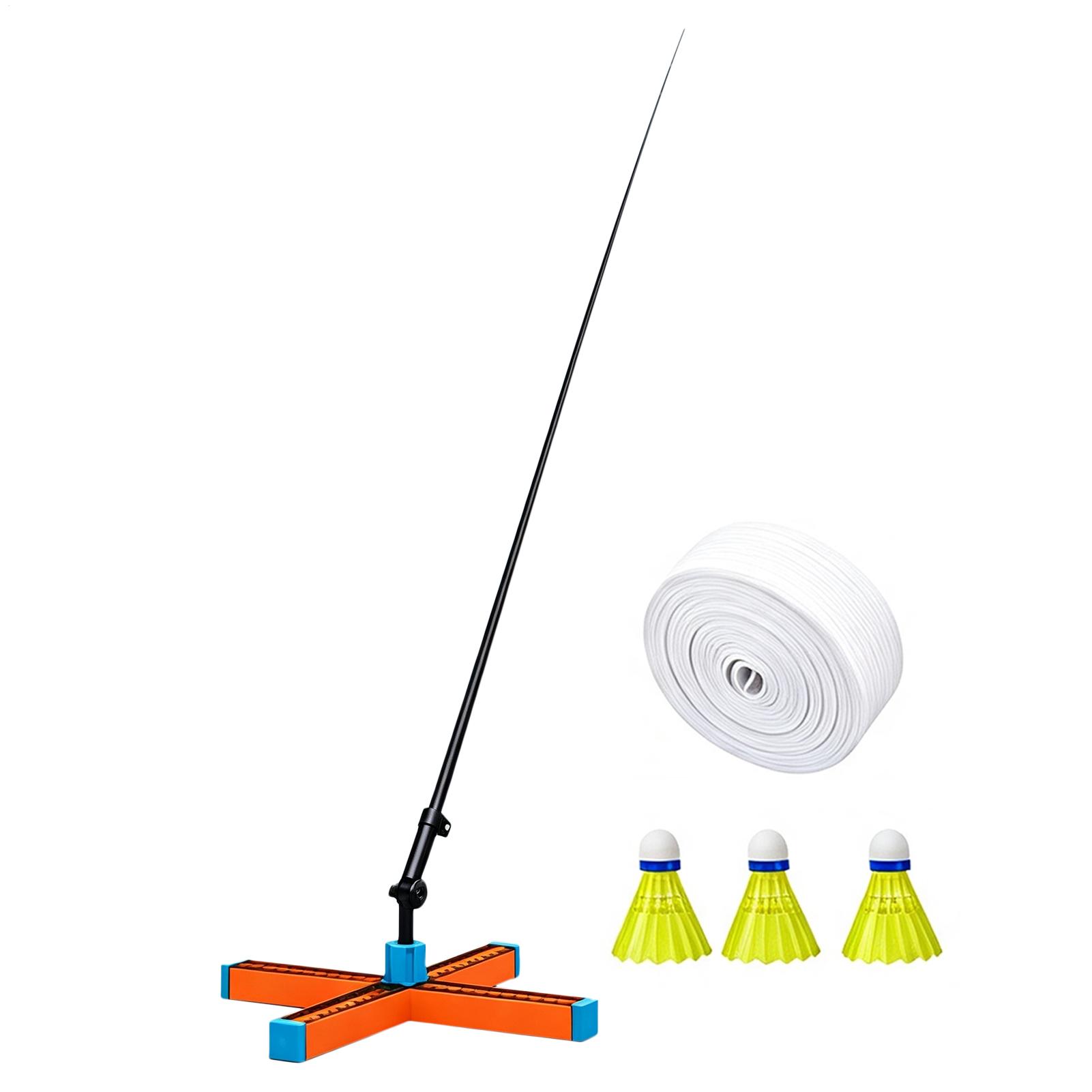 Badminton Rebound Trainer - Alat Latihan Bulu Tangkis Tunggal Portabel,